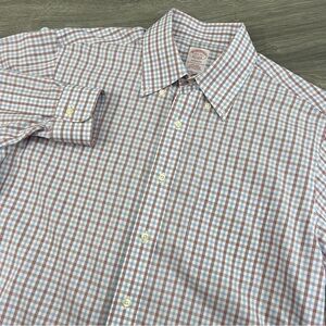 Brooks Brothers Madison Fit Button Front Shirt Mens size 15.5 33
